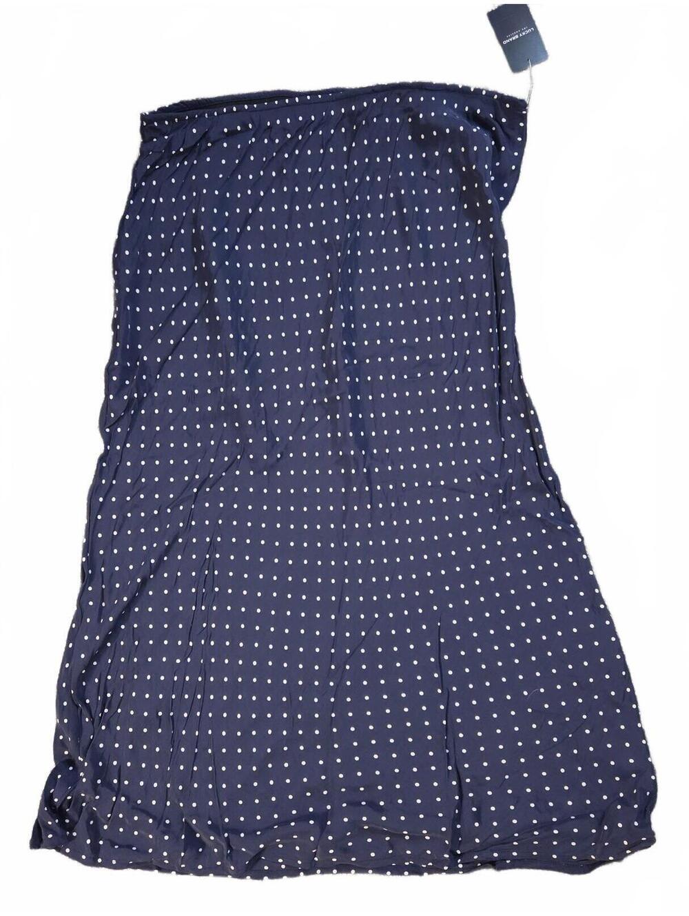 Lucky Brand Navy Blue Polka Dot Skirt Large